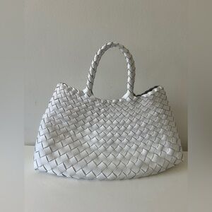 Dragon Diffusion White Woven Satchel